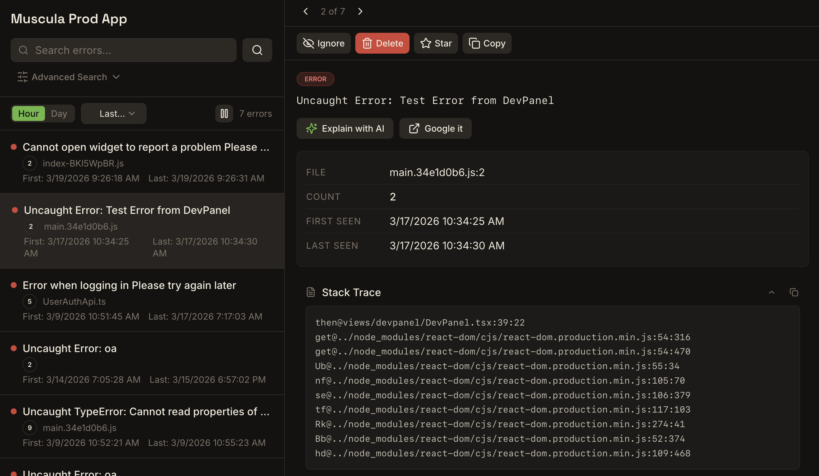 Intelligent Error Grouping
